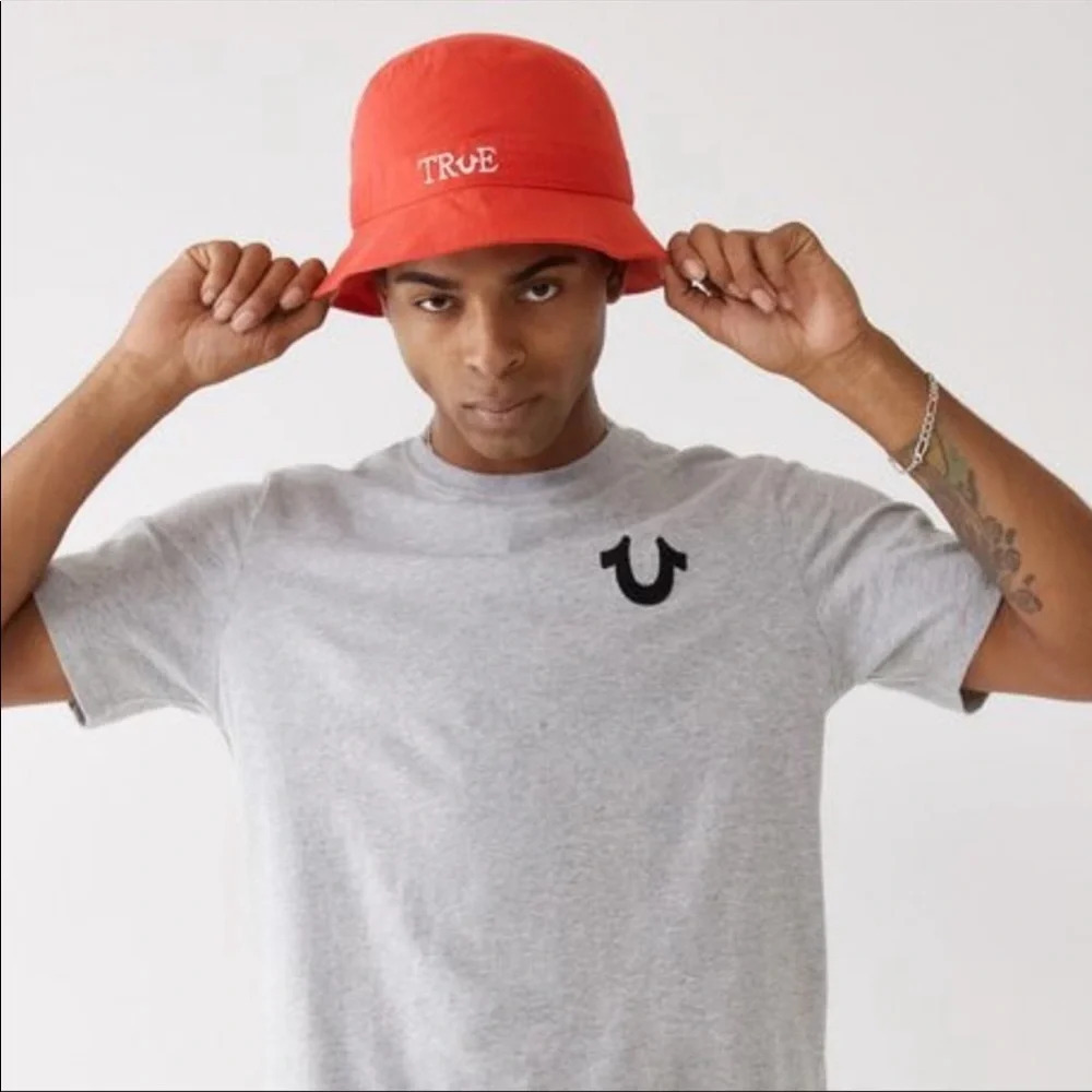 True Religion Red True Bucket Hat - Picture 2 of 10